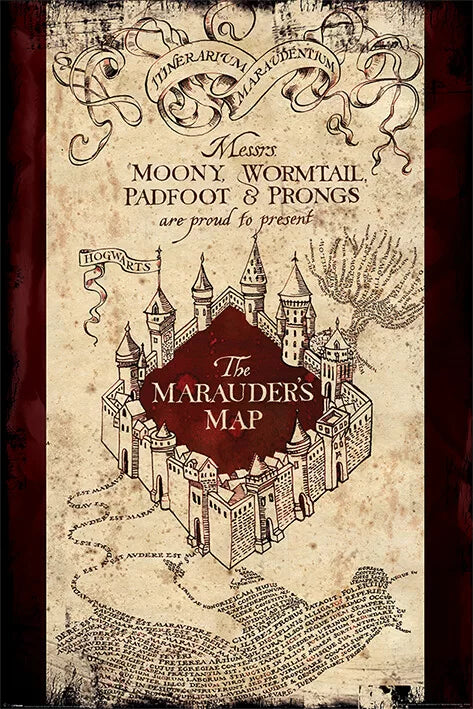 Harry Potter - Marauder's Map Poster 61 × 91.5 cm