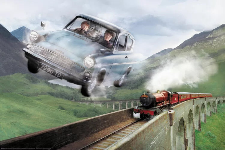 Harry Potter - Ford and Hogwarts Express Poster 61 × 91.5 cm