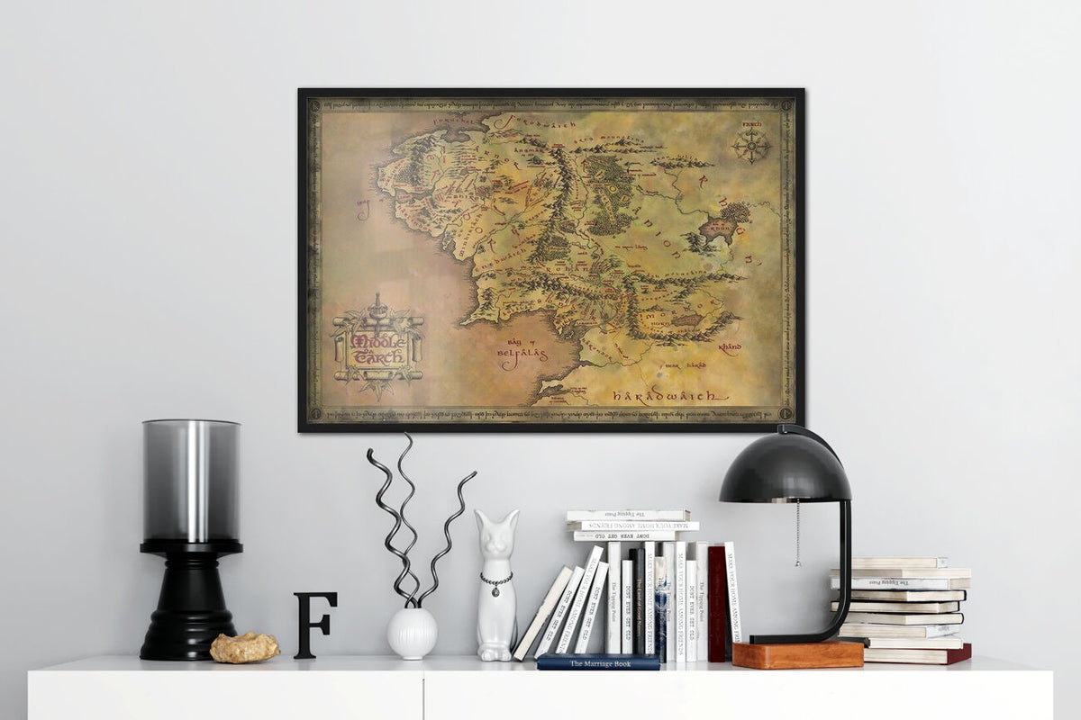 The Lord Of The Rings Map Of The Middle Earth Poster 61 91 5 Cm the-lord-of-the-rings-map-of-the-middle-earth-poster-61-91-5-cm