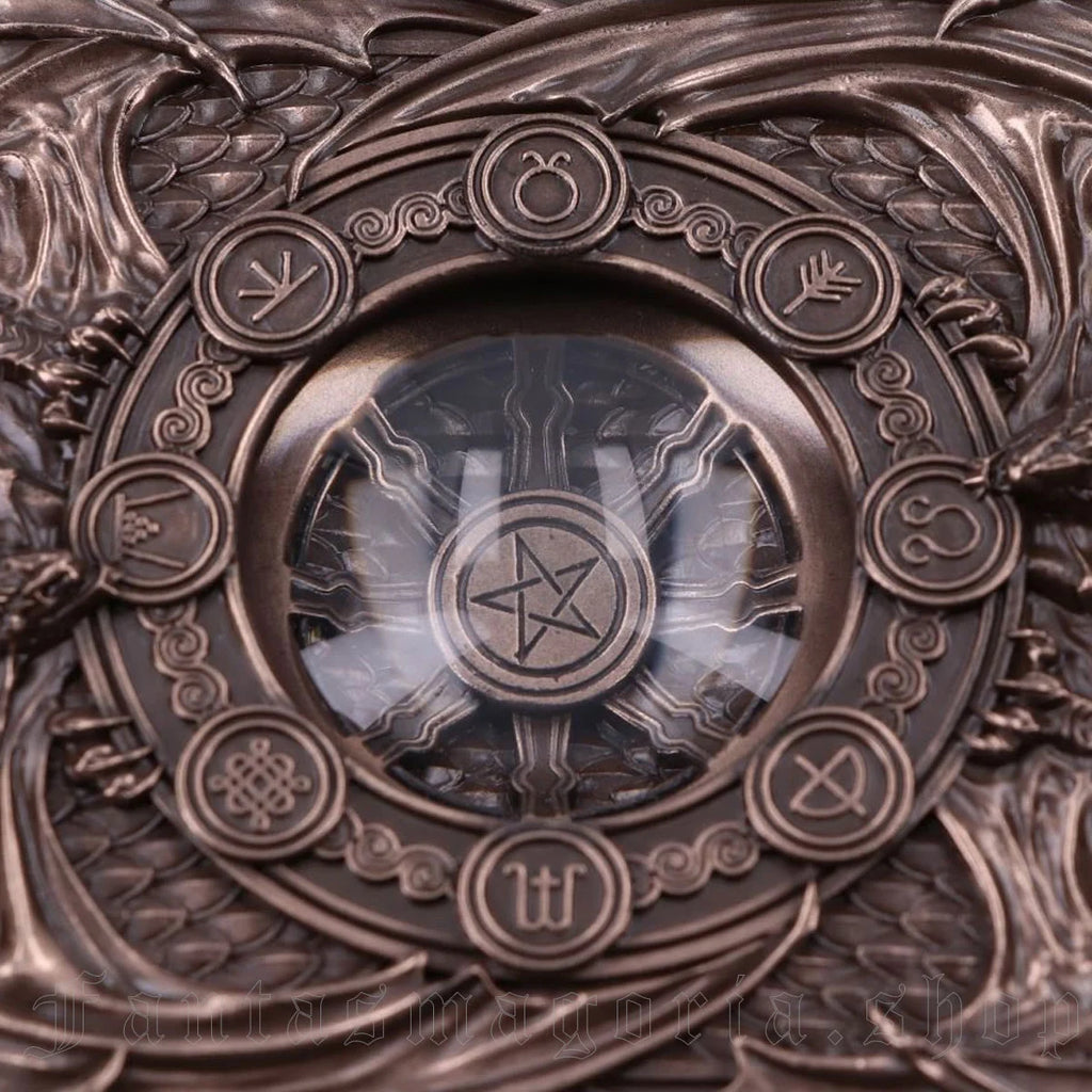 Dragons of the Sabbats Tarot Box Bronze 14.5cm